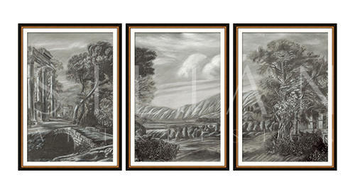 Classical Landscape Triptych 