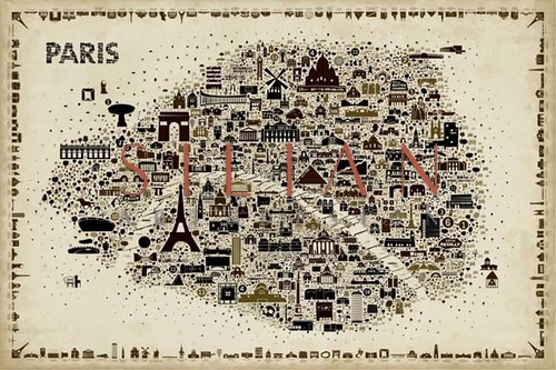 Antique Iconic Cities-Paris