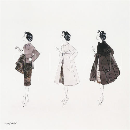 Untitled (Three Female Fashion Figures), c. 1959