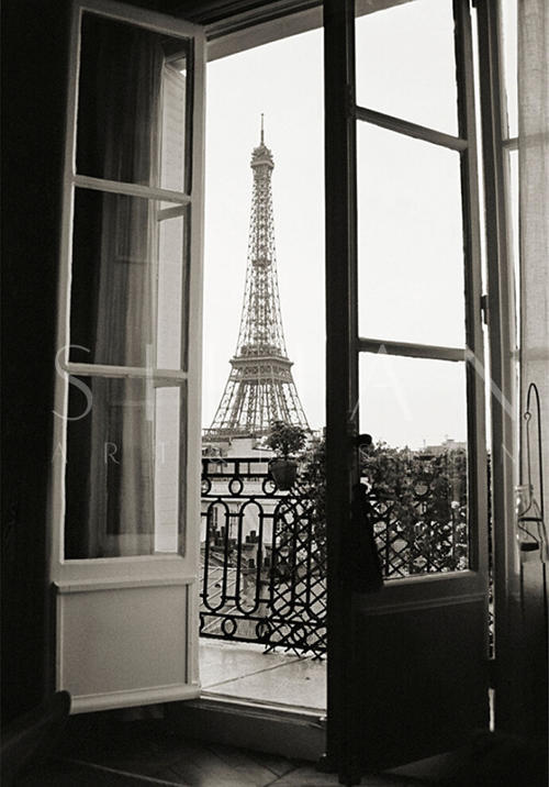 Eiffel Tower Through French Doors