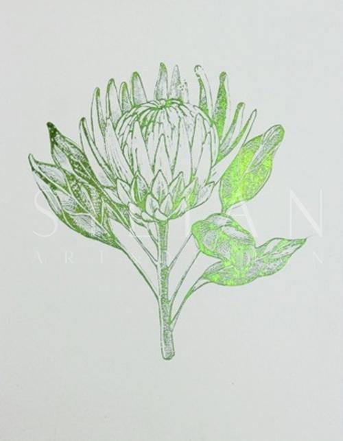 Green Foil Leaf Collection II