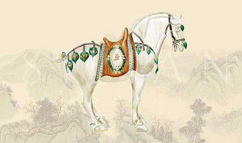 Tang Three-Color Glaze Horses Ⅰ 