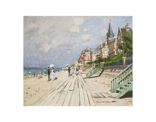 海滩在特鲁维尔，1870年