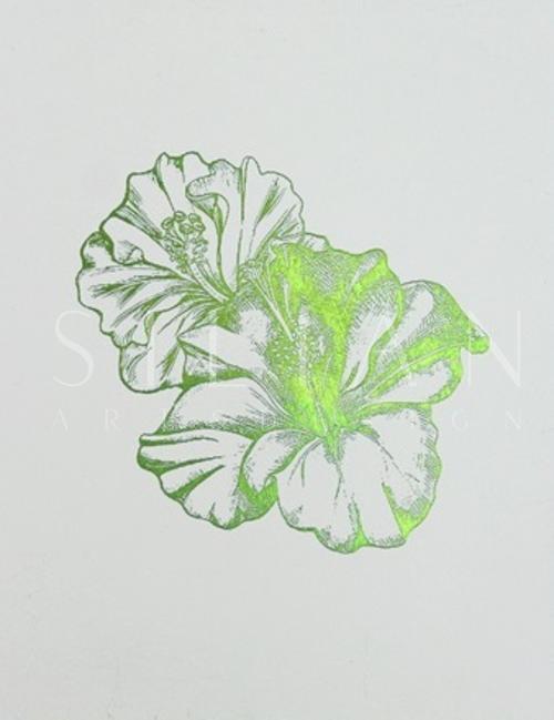Green Foil Leaf Collection I
