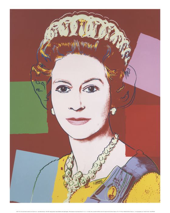 在位皇后：1985年英国伊丽莎白二世皇后（深色轮廓）