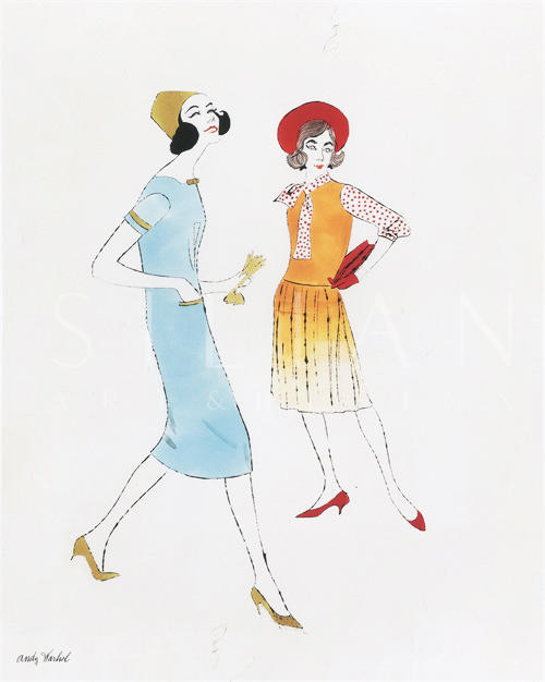 Untitled (Two Female Fashion Figures), c. 1960