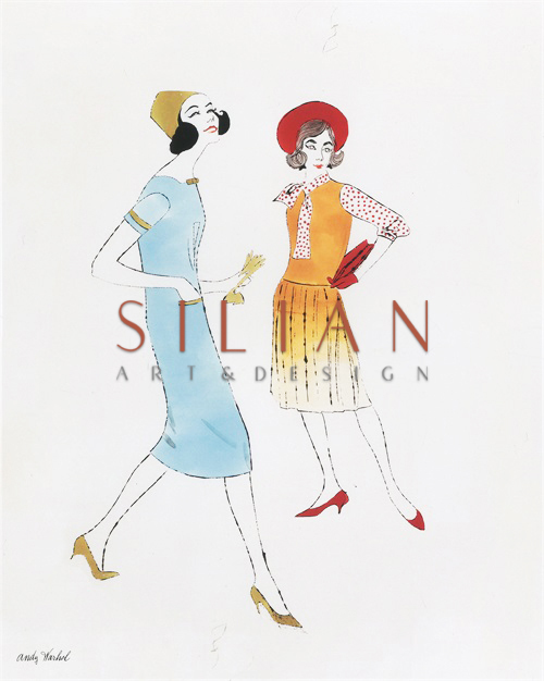 无题（两女时尚人物），c。1960年