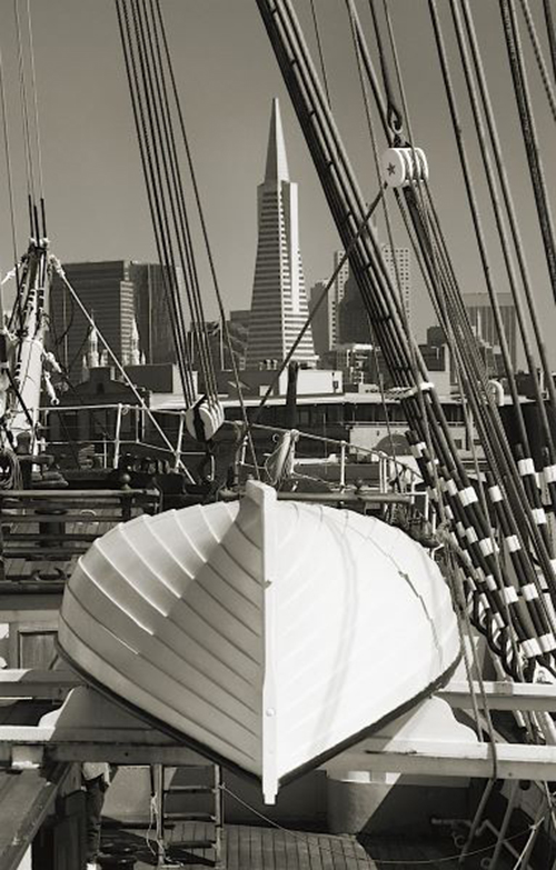 Lifeboat And San Francisco Skyline