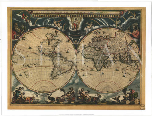 世界地图，1664年