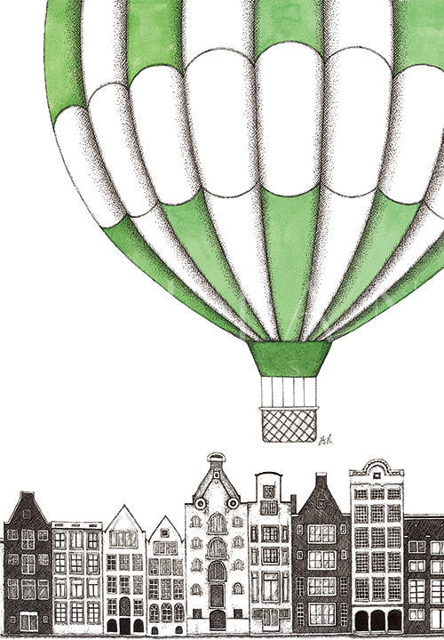 Hot Air Balloons And  Building II