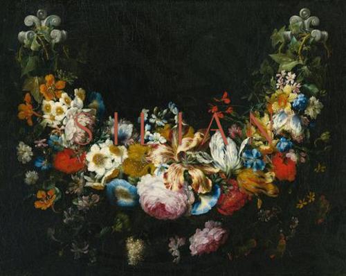 Gaspar Peeter Verbruggen, A Swag of Flowers
