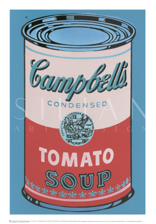 Colored Campbell's Soup Can, 1965 (pink & red)