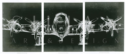 Graphic Plane Triptych