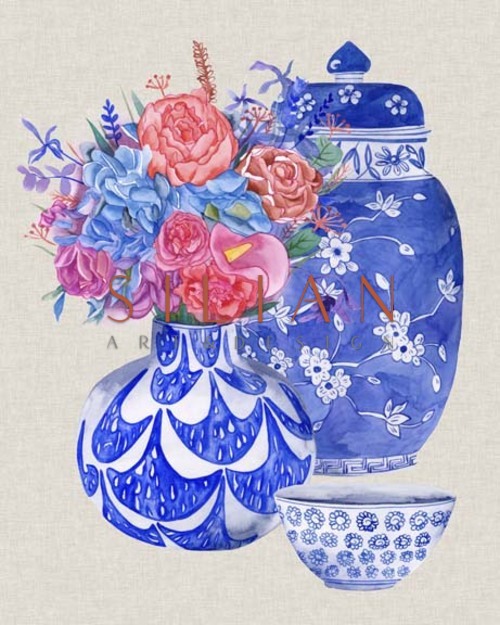 代尔夫特蓝色花瓶 I