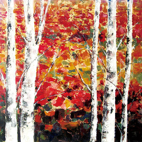 The Autumn Birches 