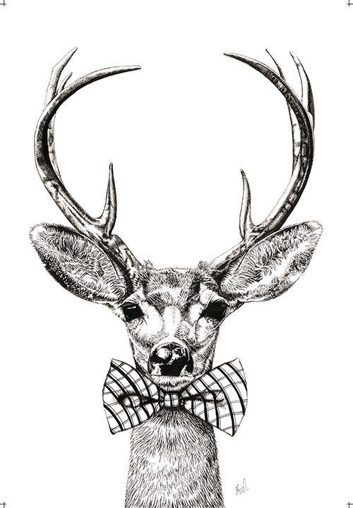 A Deer Wearing A Bow