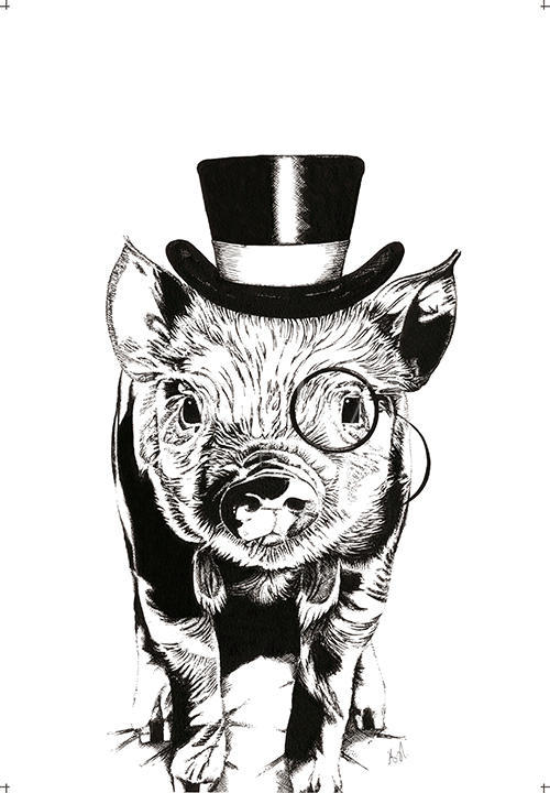 A Pig With Hat